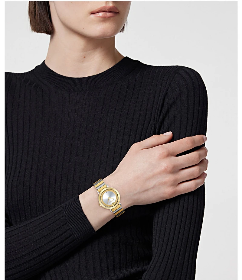 Versace Women's V-Libra Analog Two Tone Stainless Steel Bracelet Watch