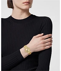 Versace Women's V-Musa Quartz Analog Gold Tone Stainless Steel Bracelet Watch