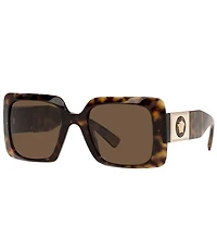 Versace Women's VE4405 Square Havana 54mm Sunglasses