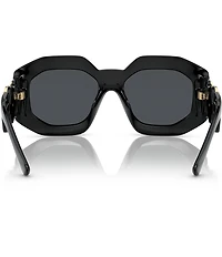 Versace VE4424U Polarized 56mm Rectangle Statement Sunglasses