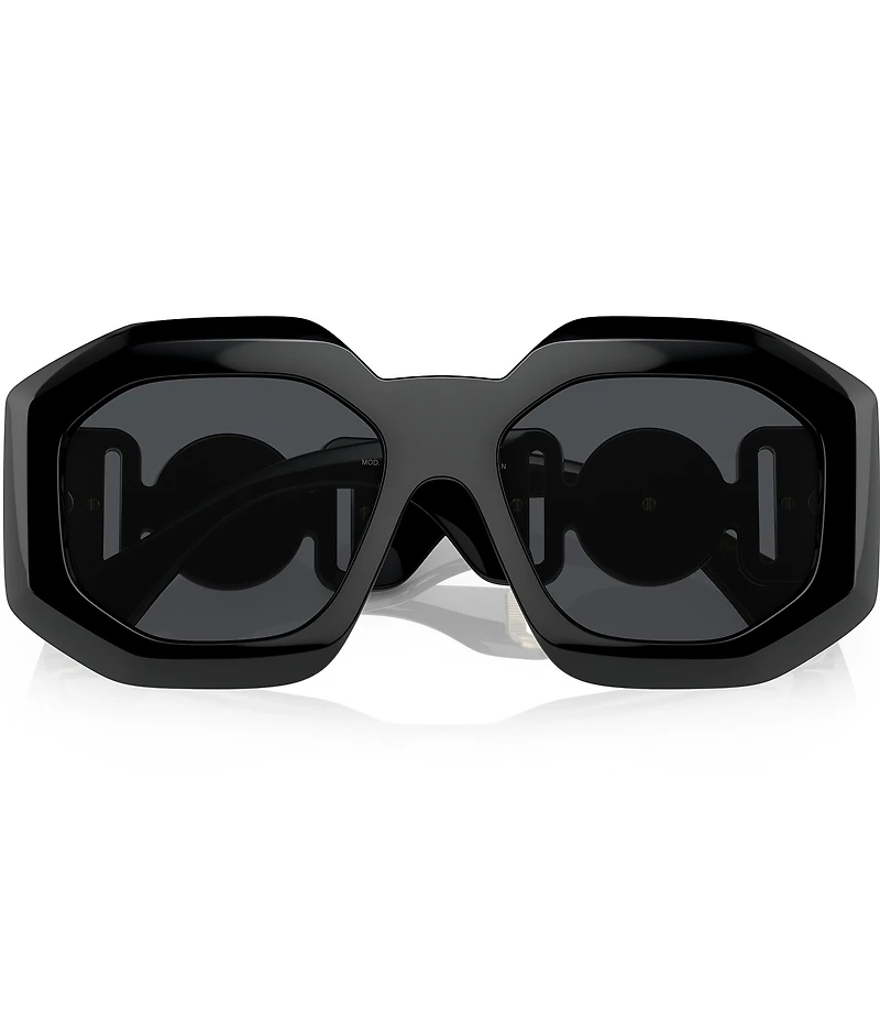 Versace VE4424U Polarized 56mm Rectangle Statement Sunglasses