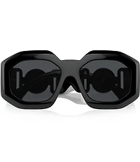 Versace VE4424U Polarized 56mm Rectangle Statement Sunglasses