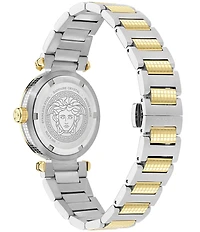 Versace Women's Versace Greek Analog Two Tone Stainless Steel Bracelet Watch