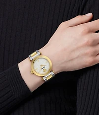 Versace Women's Versace Greek Analog Two Tone Stainless Steel Bracelet Watch