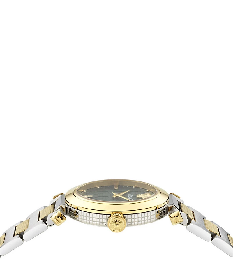 Versace Women's Versace Greek Analog Two Tone Stainless Steel Bracelet Watch