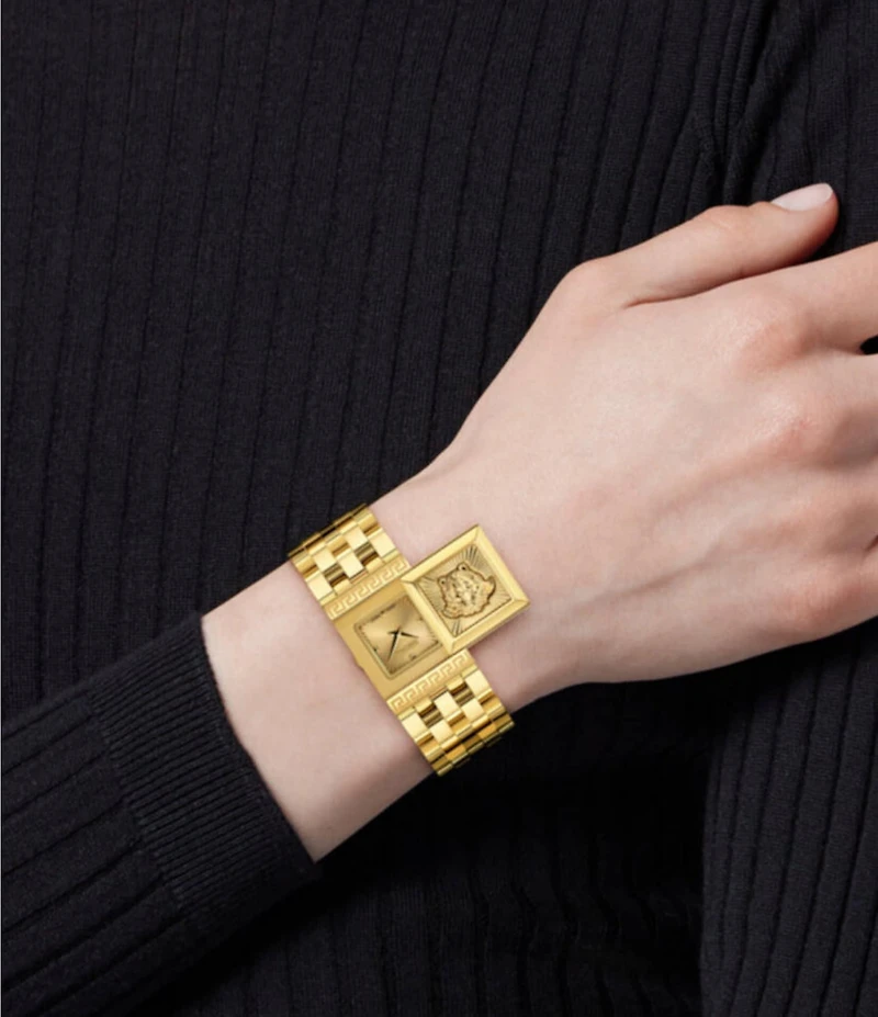 Versace Women's Versace Reveal Analog Gold Tone Stainless Steel Bracelet Watch