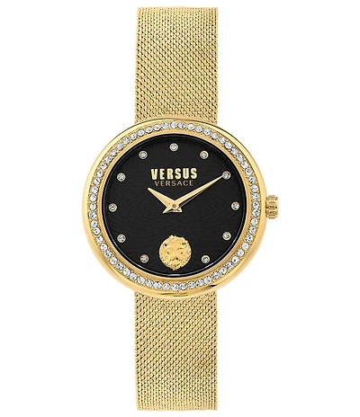 Versus By Versace Women's Lea Crystal Analog Stainless Steel Mesh Bracelet Watch