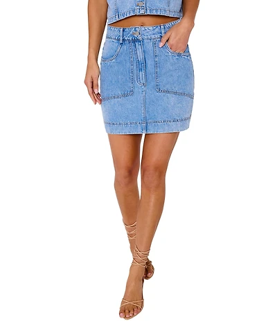 VICI Collection Coordinating Denim Mini Skirt
