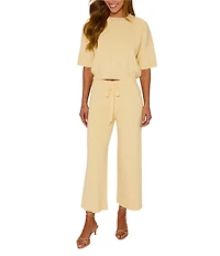 VICI Collection Coordinating High Waist Straight Leg Knit Pants