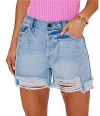 VICI Collection Distressed Denim Frayed 4#double; Shorts