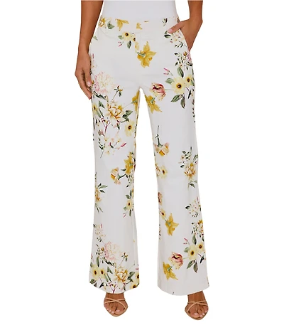 VICI Collection Floral Print Coordinating Mid Rise Flare Trousers