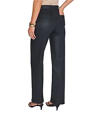 VICI Collection High Rise Straight Leg Coated Jeans