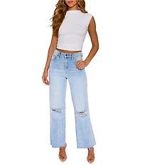 VICI Collection Knit Cap Sleeve Ruched Top