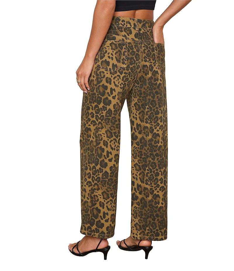 VICI Collection Leopard Straight Leg Coordinating Jeans