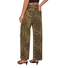 VICI Collection Leopard Straight Leg Coordinating Jeans