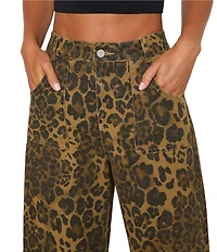 VICI Collection Leopard Straight Leg Coordinating Jeans