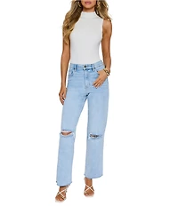 VICI Collection Mock Neck Sleeveless Knit Top
