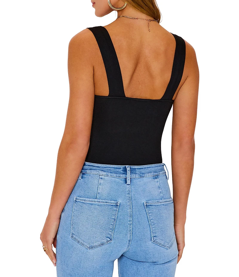 VICI Collection Sleeveless Square Neck Knit Bodysuit