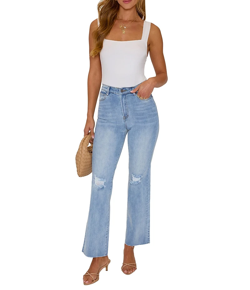 VICI Collection Sleeveless Square Neck Knit Bodysuit