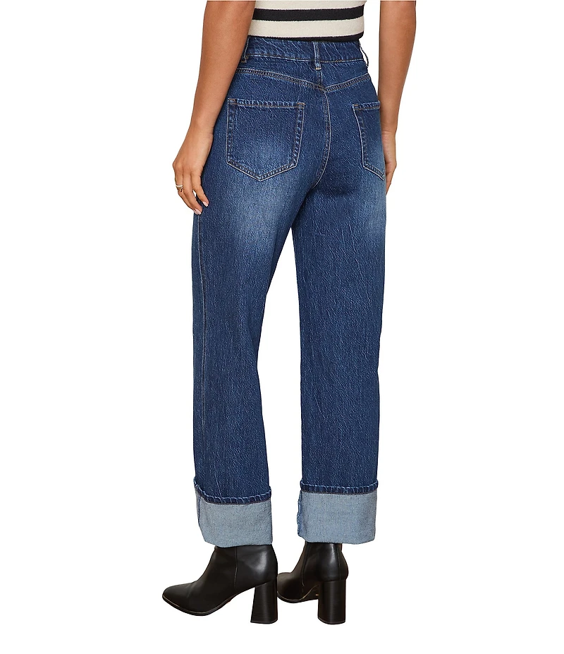 VICI Collection Straight Leg Cuffed Jeans