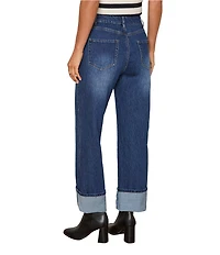 VICI Collection Straight Leg Cuffed Jeans