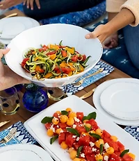 VIETRI Melamine Lastra White Shallow Bowl