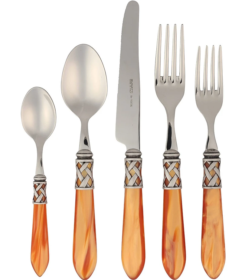 VIETRI Aladdin Antique 5-Piece Stainless Steel Flatware Set