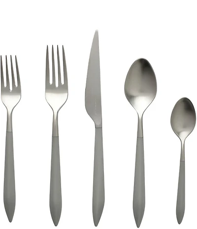 VIETRI Ares Argento & Light Gray Five-Piece Place Setting