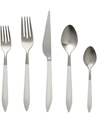 VIETRI Ares Argento & Light Gray Five-Piece Place Setting