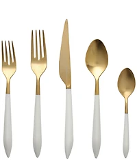 VIETRI Ares Oro & Light Grey Five-Piece Place Setting