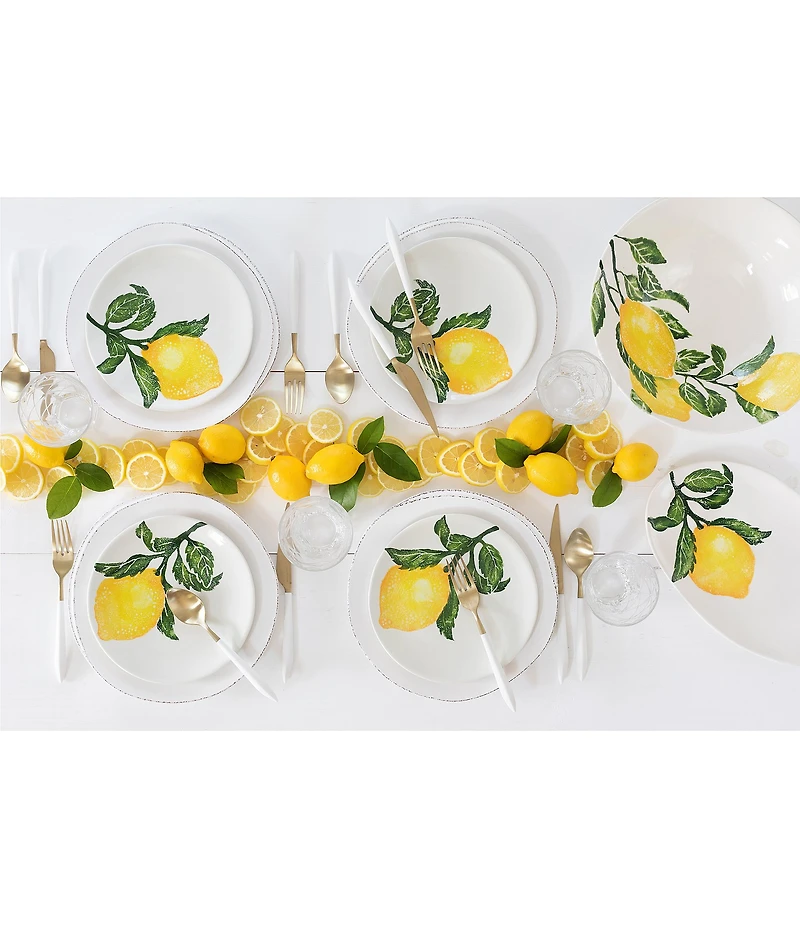 VIETRI Ares Oro & Light Grey Five-Piece Place Setting