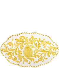 VIETRI Arezzo Collection Yellow Oval Bowl