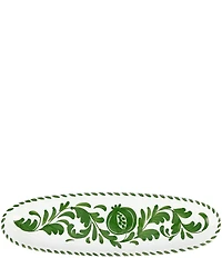 VIETRI Arezzo Green Narrow Oval Platter