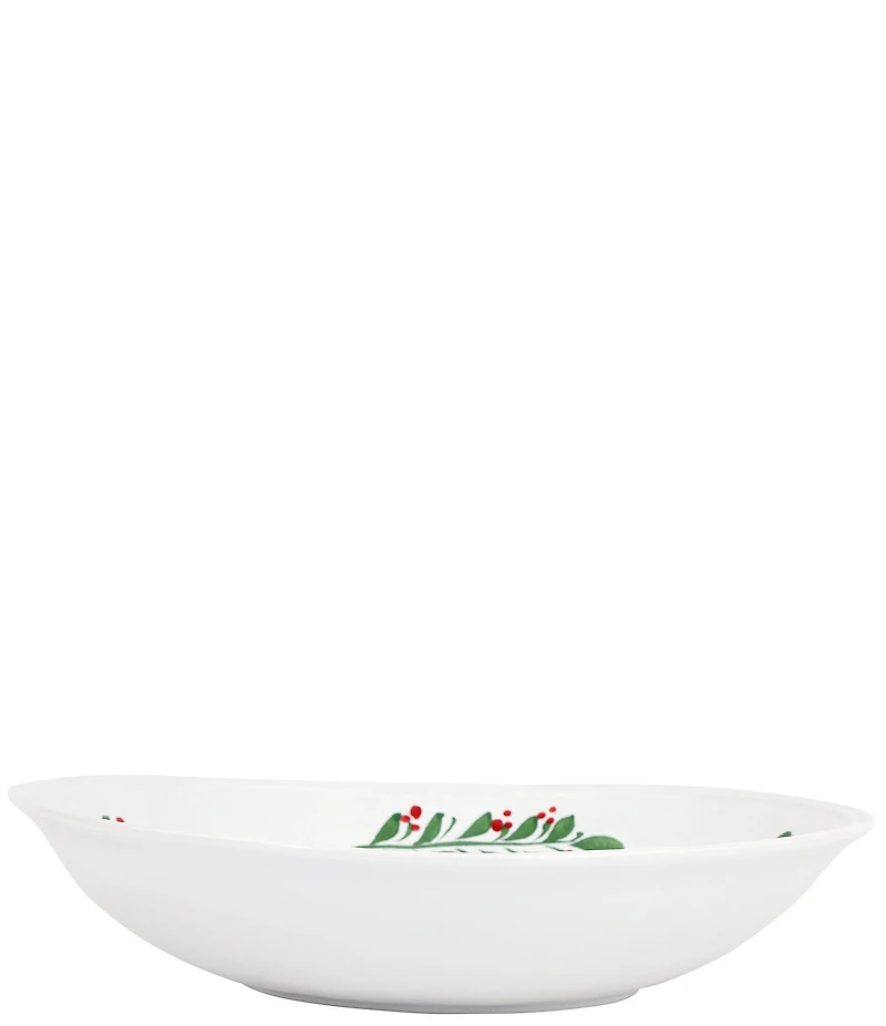 VIETRI Aria Holiday Shallow Oval Bowl