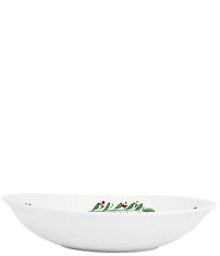 VIETRI Aria Holiday Shallow Oval Bowl