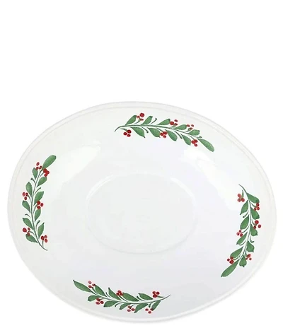 VIETRI Aria Holiday Shallow Oval Bowl