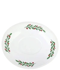 VIETRI Aria Holiday Shallow Oval Bowl
