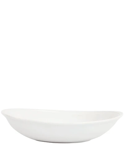 VIETRI Aria White Oval Shallow Bowl
