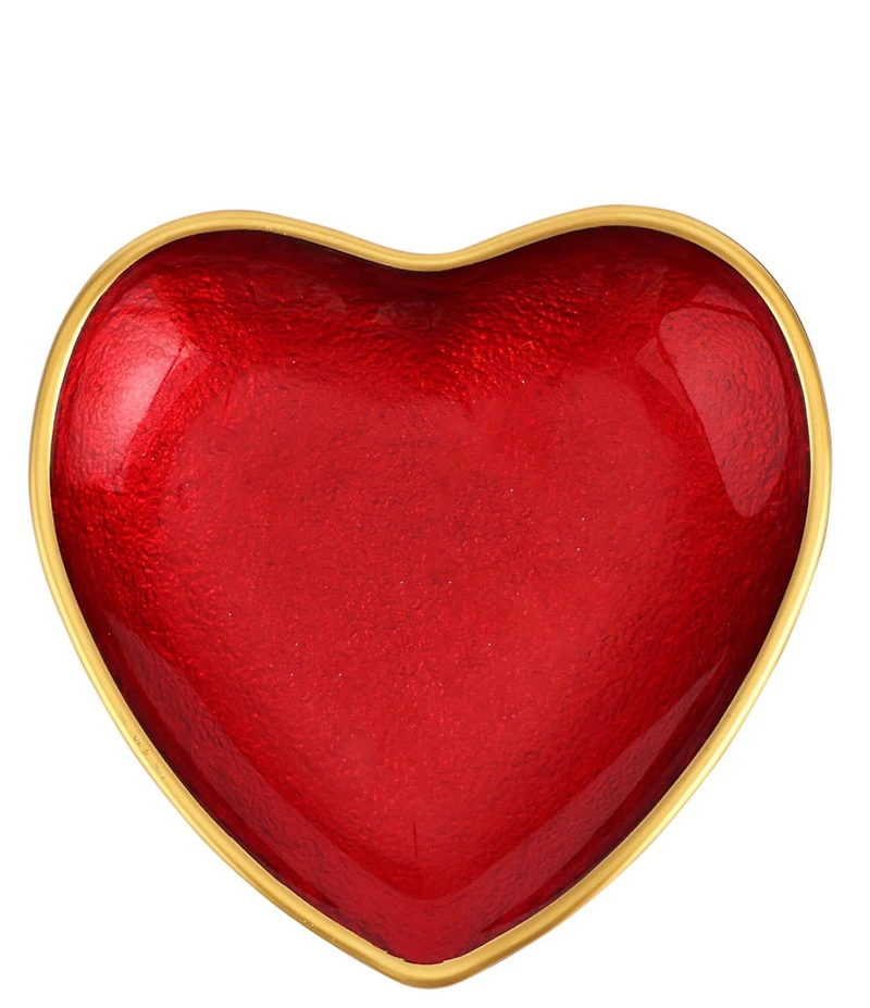 VIETRI Baroque Glass Collection Heart Cocktail Plate