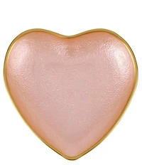 VIETRI Baroque Glass Collection Heart Cocktail Plate