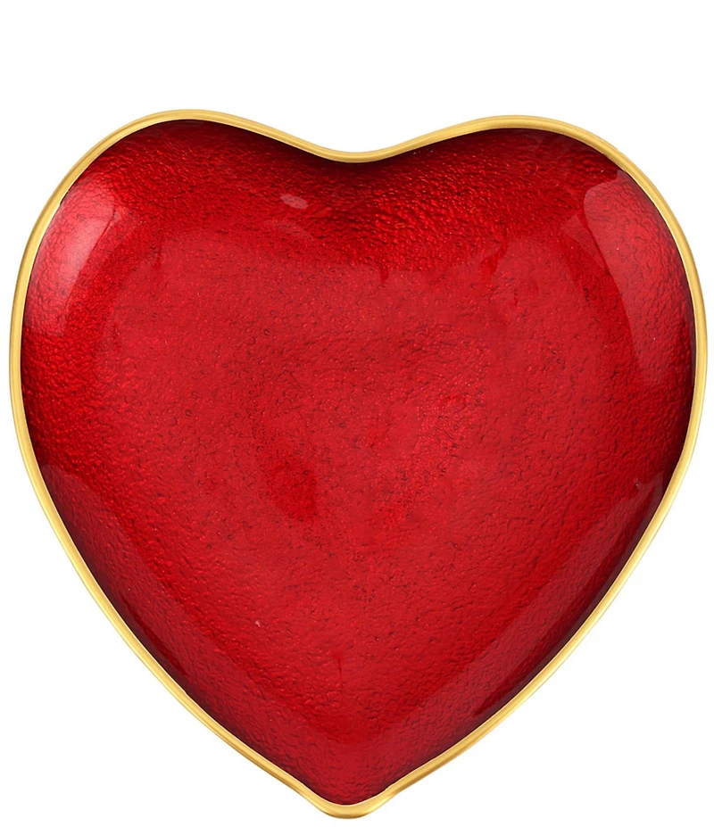 VIETRI Baroque Glass Collection Heart Plate