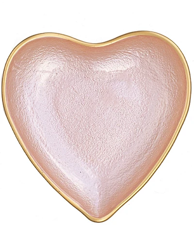 VIETRI Baroque Glass Collection Heart Plate