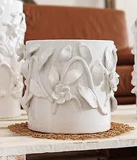 VIETRI Bougainvillea Garden White Short Cachepot