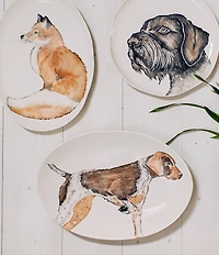 VIETRI Cacciatore Pointer Shallow Oval Bowl