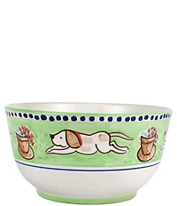 VIETRI Campagna Cane Dog Print Deep Serving Bowl