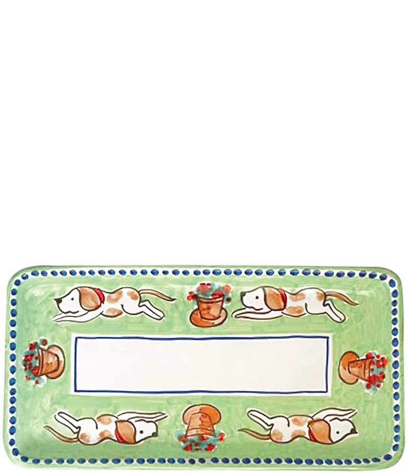 VIETRI Campagna Cane Dog Print Rectangular Platter