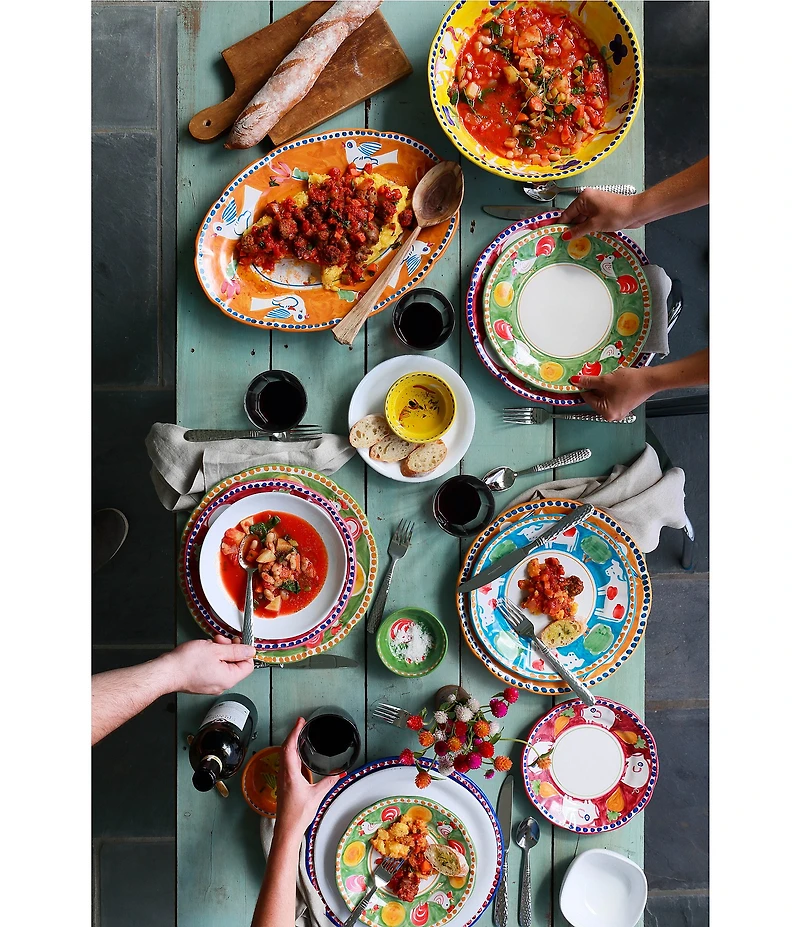 VIETRI Campagna Chicken Gallina Print Coupe Pasta Bowl