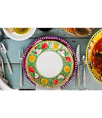 VIETRI Campagna Chicken Gallina Print Dinner Plate