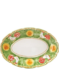 VIETRI Campagna Chicken Gallina Print Oval Platter