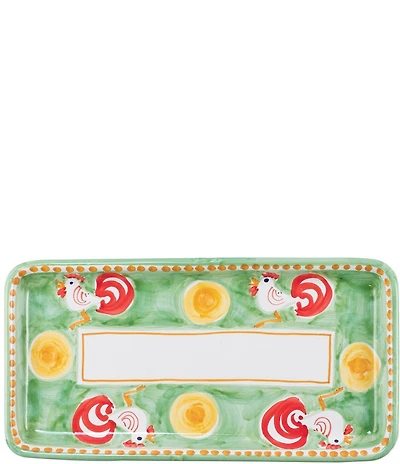 VIETRI Campagna Chicken Gallina Print Rectangular Platter